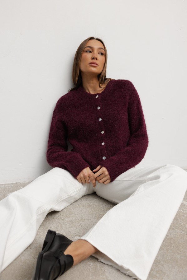 Oskar Cardigan Plum