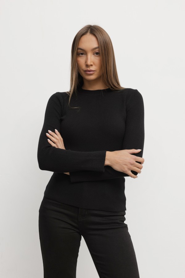 Lana Bluzka Dzianinowa Czarna