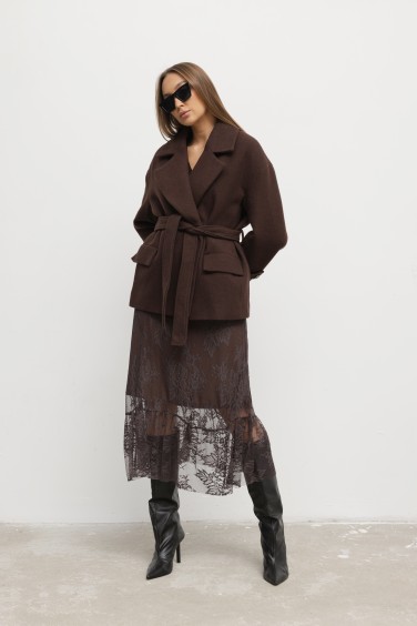 Soraya Lace Skirt Brown