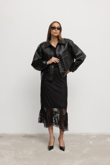 Soraya Lace Skirt Black