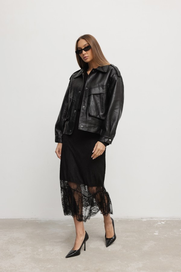 Soraya Lace Skirt Black