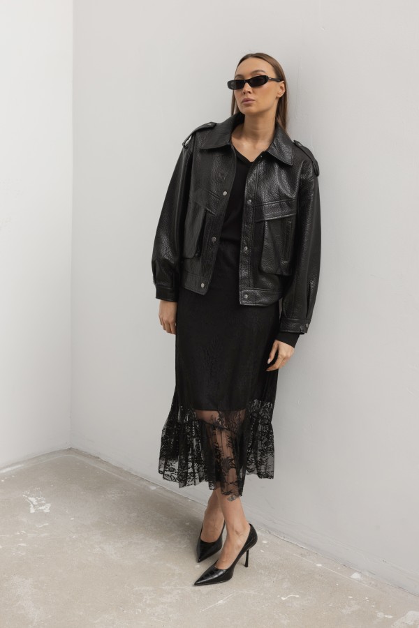 Soraya Lace Skirt Black