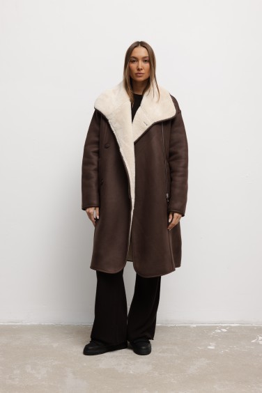 Alex Reversible Coat Brown