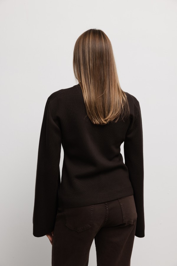 Tobias Knit Cardigan Brown