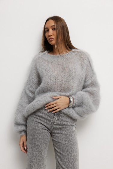 Brandon Loose-Knit Mohair...