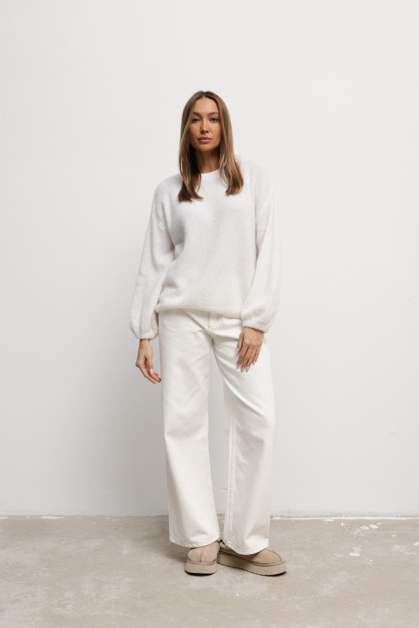 Maison Sweter Z Alpaki Ecru