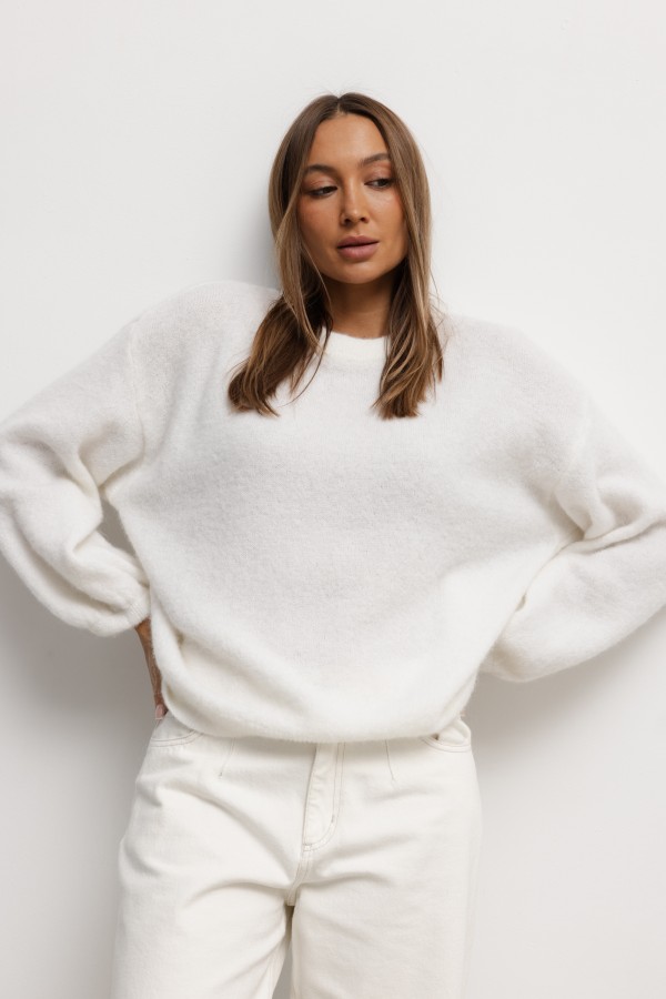 Maison Sweter Z Alpaki Ecru