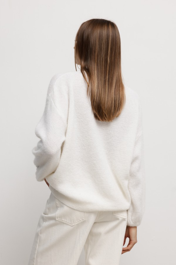 Maison Sweter Z Alpaki Ecru