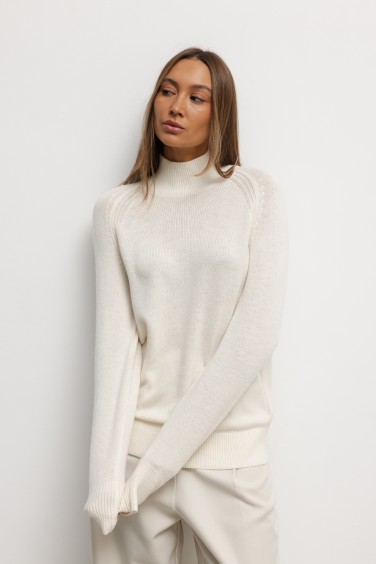 Anthony Sweter Ze Stójką Cream