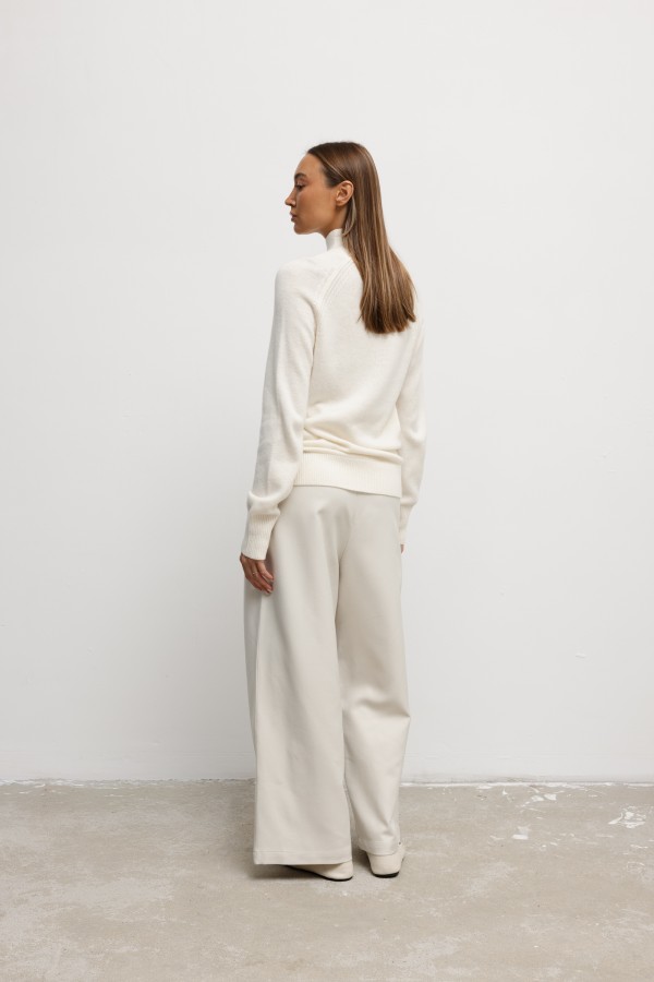 Roxy Wide-Leg Trousers Cream