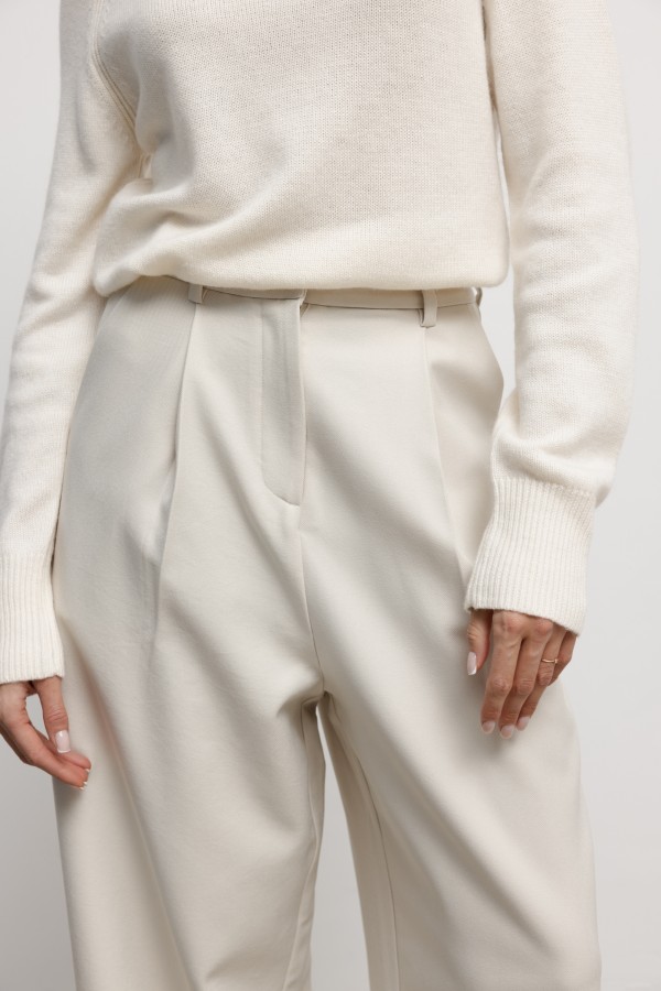 Roxy Wide-Leg Trousers Cream