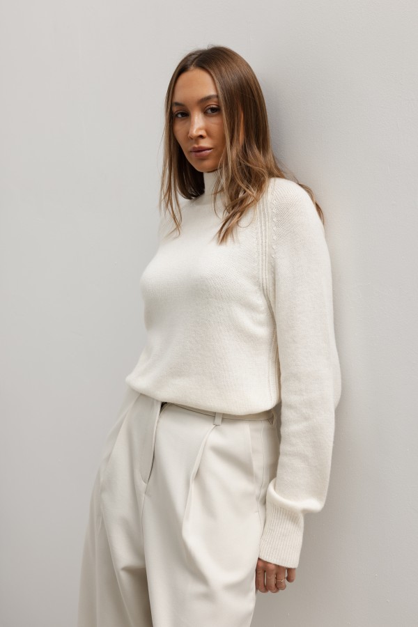 Roxy Wide-Leg Trousers Cream