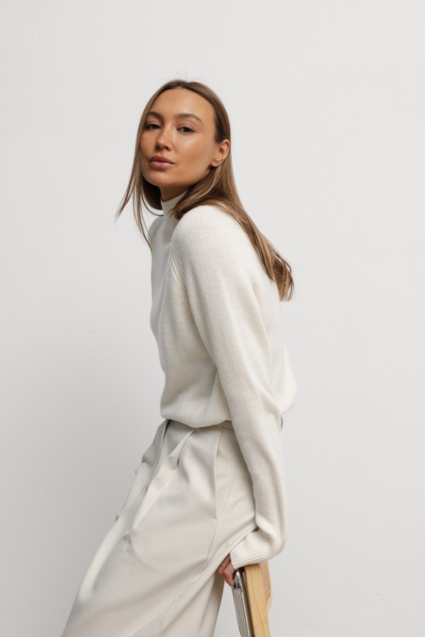 Roxy Wide-Leg Trousers Cream
