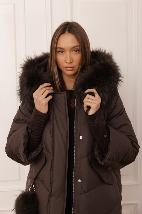 8922 Down Coat Brown
