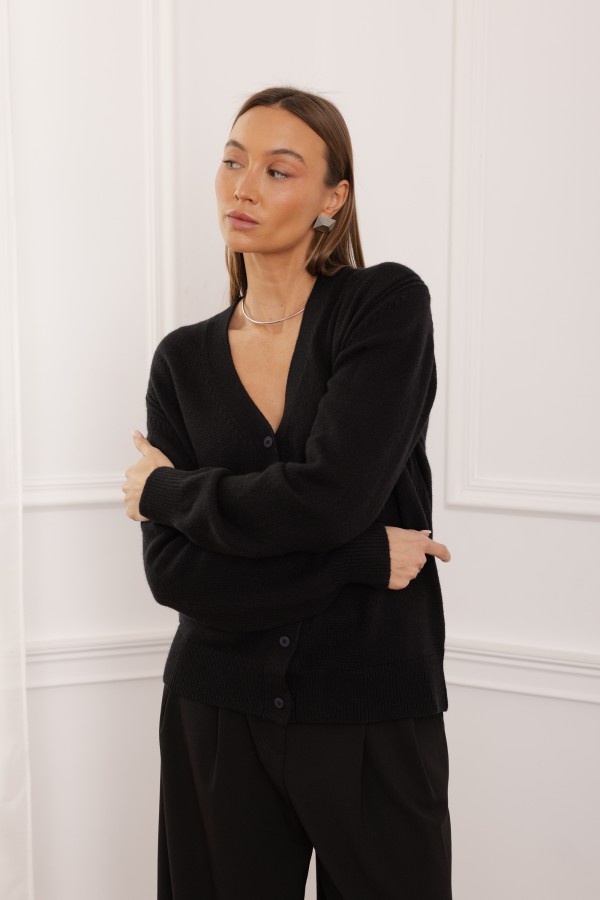 Maribel Knit Cardigan Black