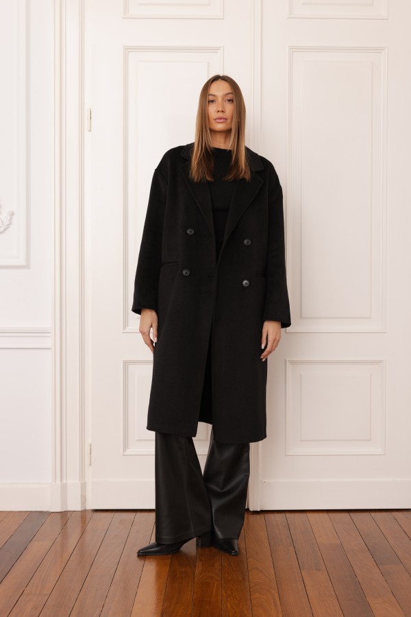 Camille Wool Coat Black