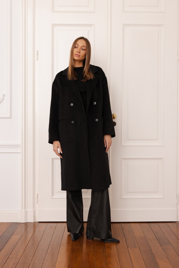 Camille Wool Coat Black