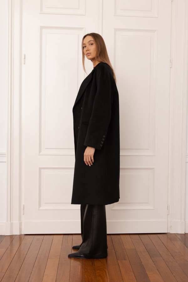 Camille Wool Coat Black