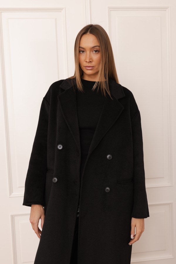 Camille Wool Coat Black