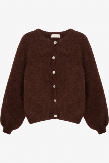 Sam Kardigan Moherowy Brązowy