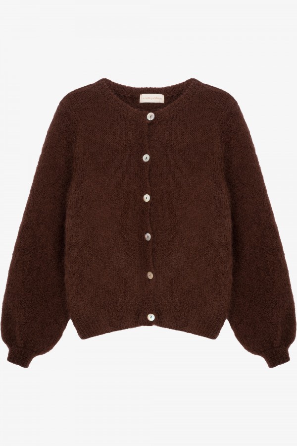 Sam Mohair Cardigan Brown