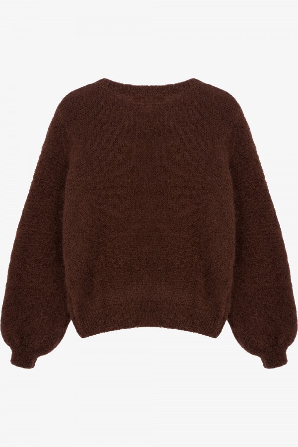 Sam Mohair Cardigan Brown