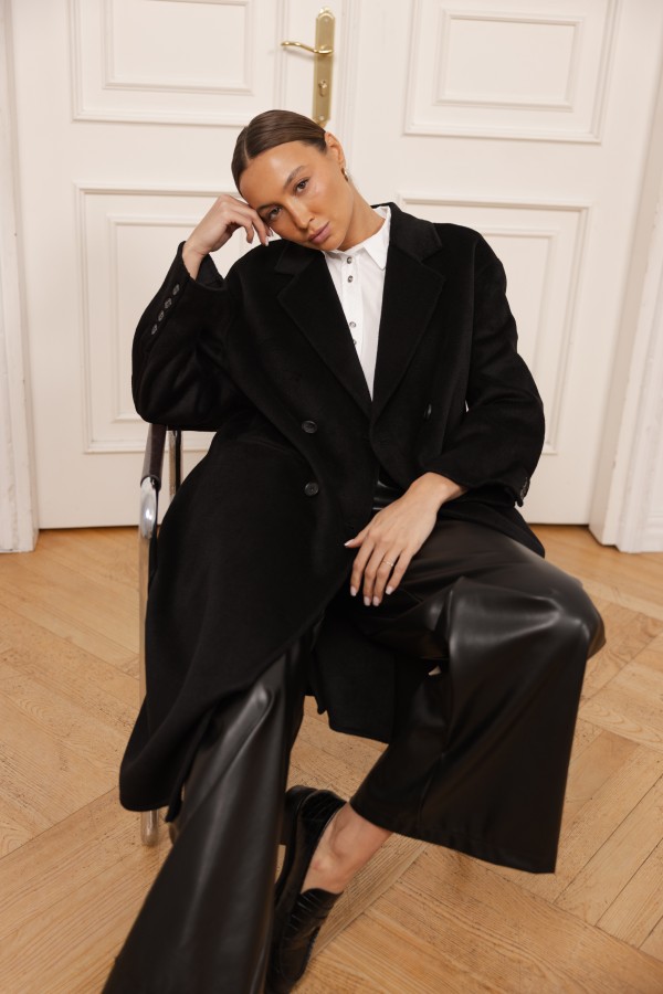 Camille Wool Coat Black
