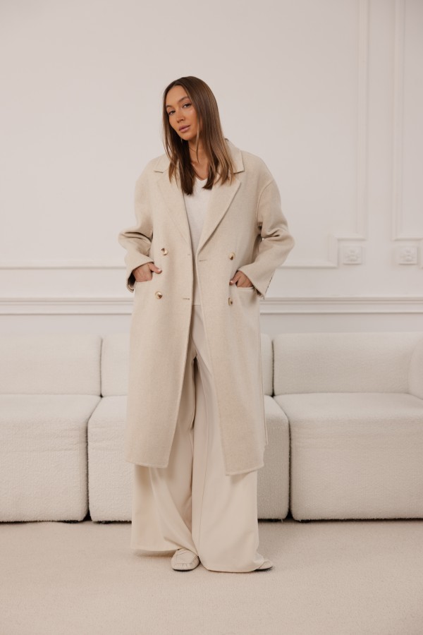 Camille Wool Coat Cream