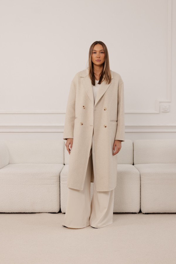 Camille Wool Coat Cream