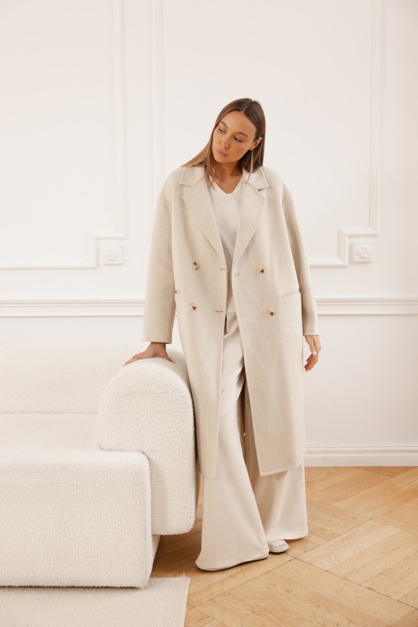 Camille Wool Coat Cream
