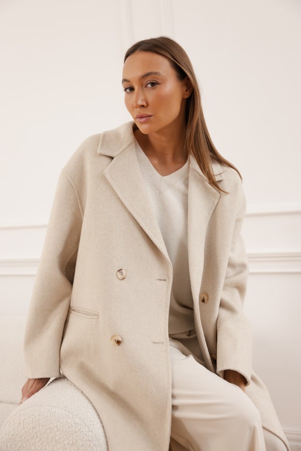 Camille Wool Coat Cream