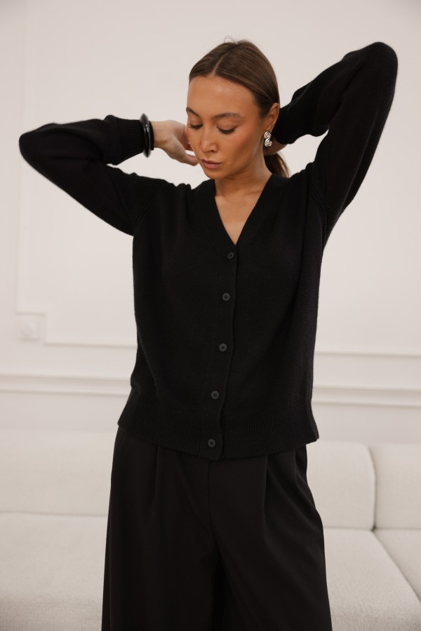 Maribel Knit Cardigan Black