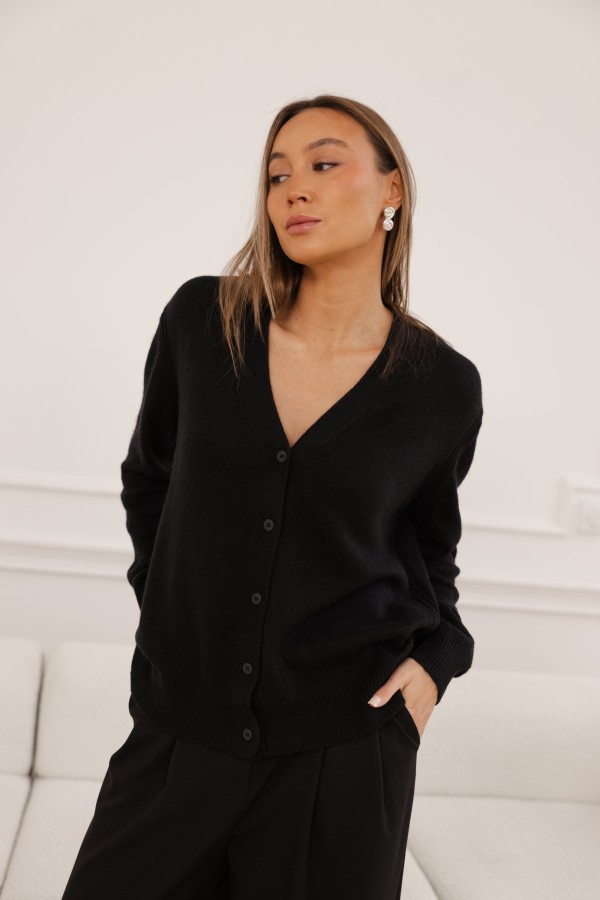 Maribel Knit Cardigan Black