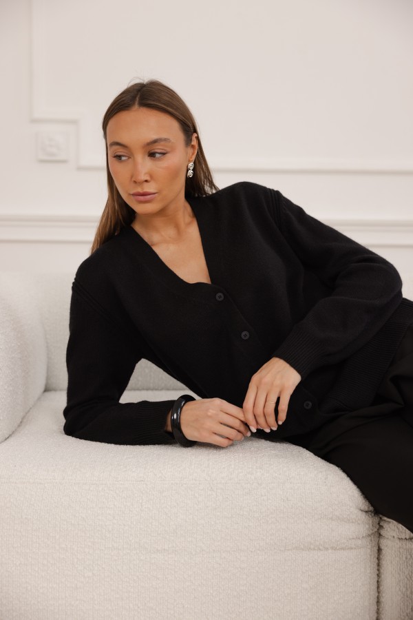 Maribel Knit Cardigan Black