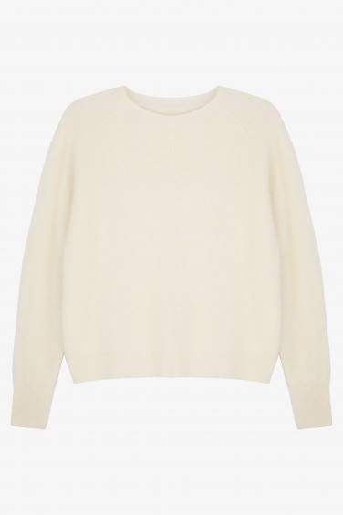 Evan Sweter 100% Wełna Ecru