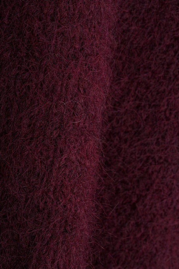 Oskar Kardigan Z Alpaką Plum