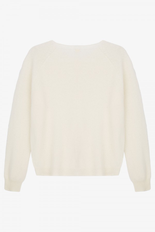 Roberto Cashmere-Blend Sweater Ecru