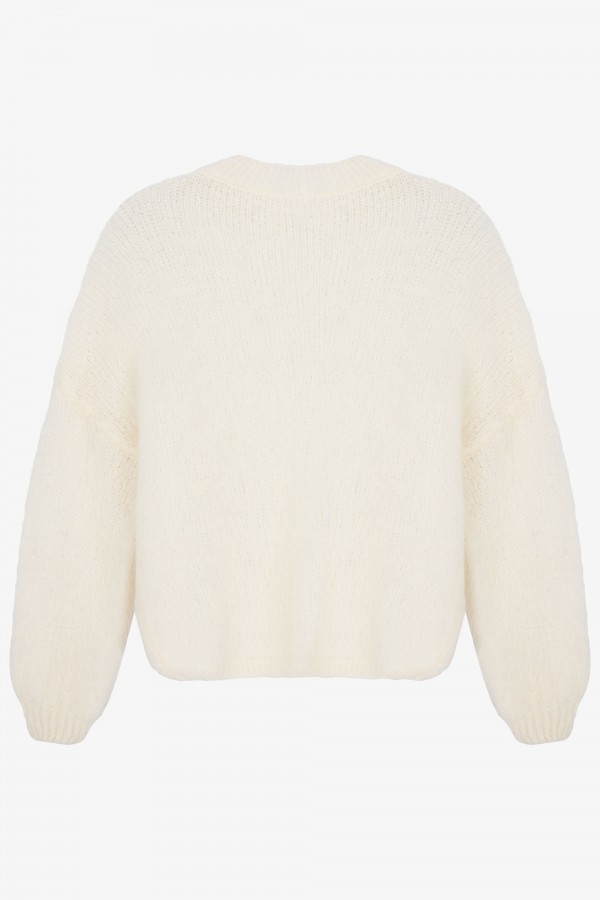 Billy Sweter Moherowy Ecru