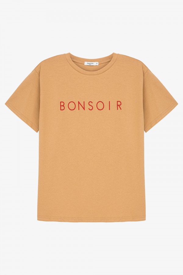 Bonsoir Printed T-shirt Honey