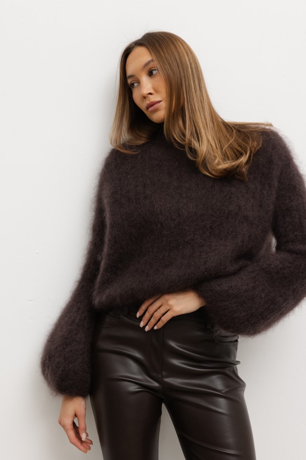 Luke Mohair Sweater Brown Premium