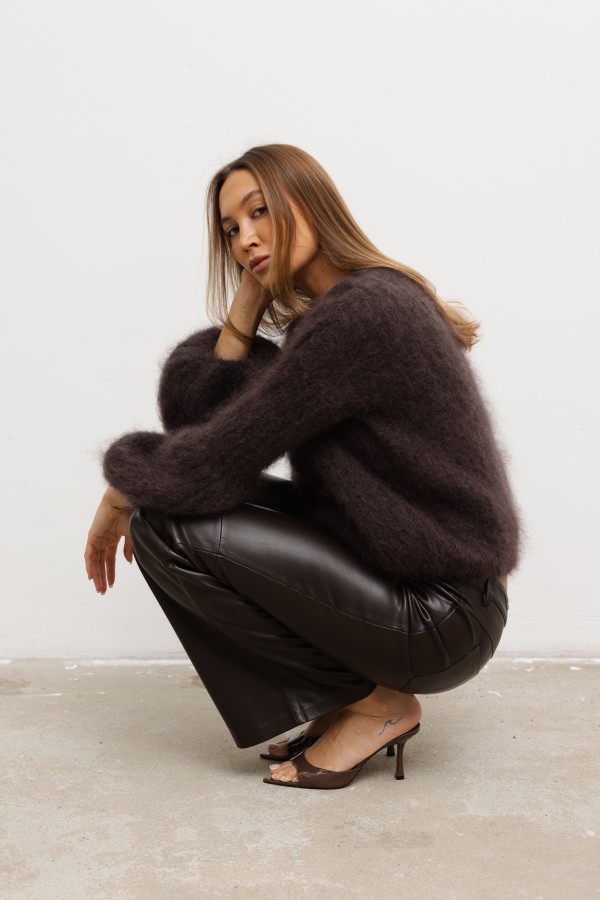 Luke Mohair Sweater Brown Premium