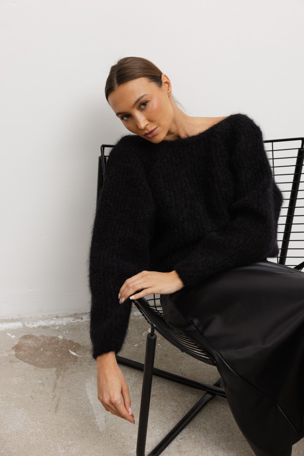 Elias Mohair Sweater Black