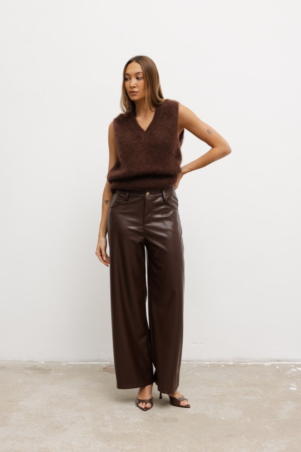 Joey Mohair Vest Brown