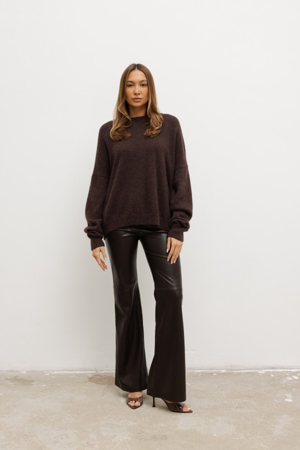 Asher Suri Alpaca Sweater Brown