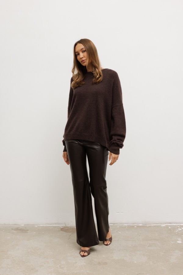 Asher Suri Alpaca Sweater Brown