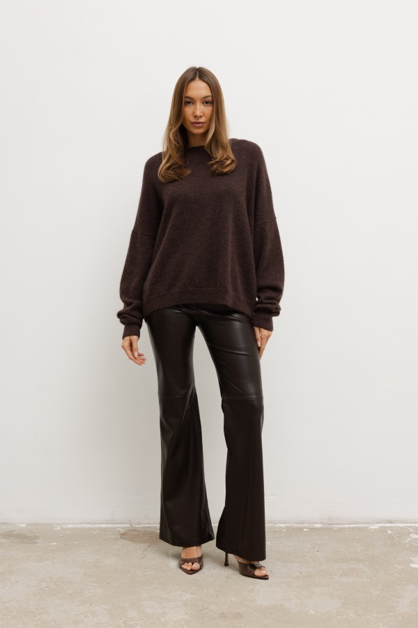 Asher Suri Alpaca Sweater Brown