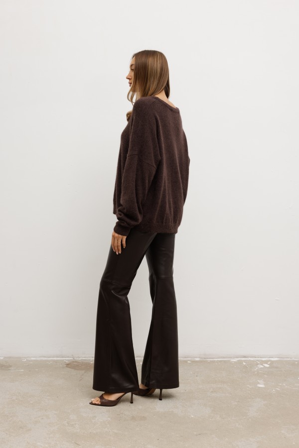 Asher Suri Alpaca Sweater Brown