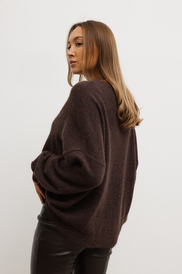 Asher Suri Alpaca Sweater Brown