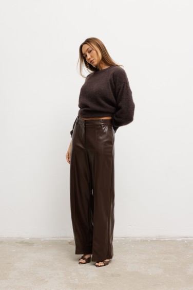 647 Faux Leather Trousers...