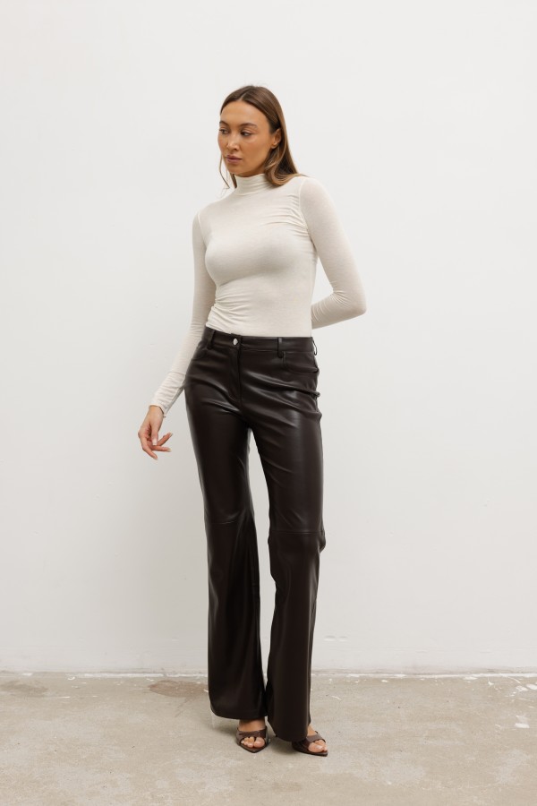 Lili Mock-Neck Blouse Cream